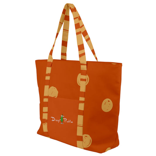 Dizzy Pickle Esther Polka Dots Orange Women's Pickleball Zip-Up Canvas Bag