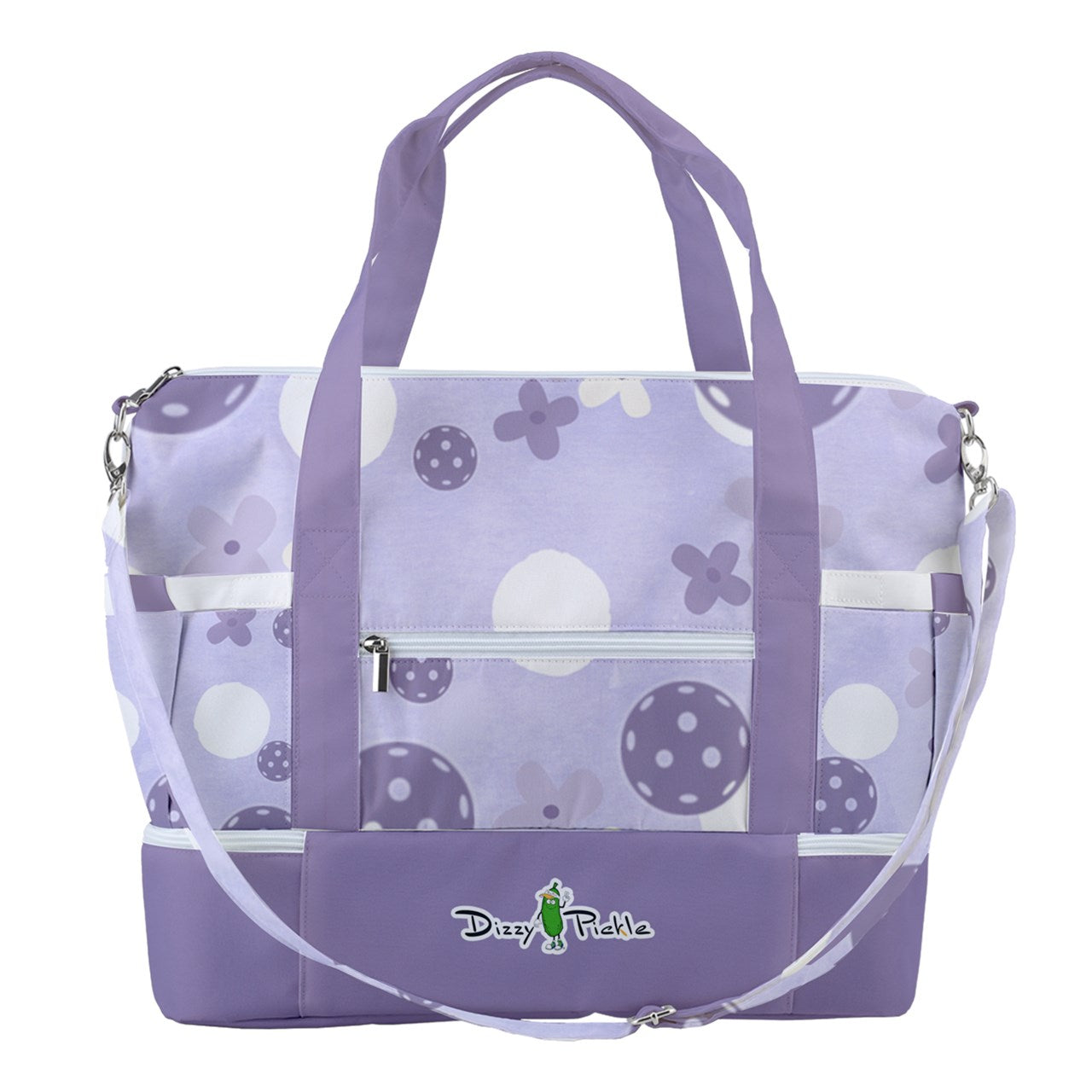 Dizzy Pickle Sophie Balls and Blooms Pickleball Sports Court Shoulder Bag with Shoe Compartment