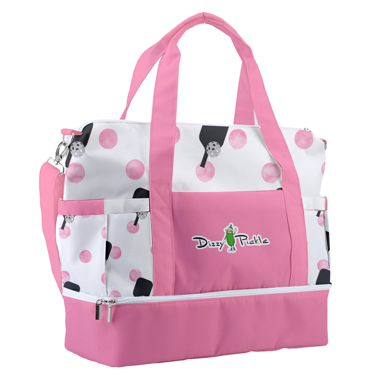 Dizzy Pickle Page Paddles_Poka Dots Small Pickleball Sports Court Shoulder Bag with Shoe Compartment