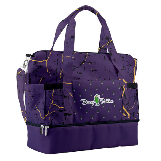 Dizzy Pickle Lynne Purple Pickleball Sports Court Shoulder Bag with Shoe Compartment