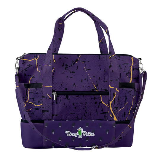 Dizzy Pickle Lynne Purple Pickleball Sports Court Shoulder Bag with Shoe Compartment