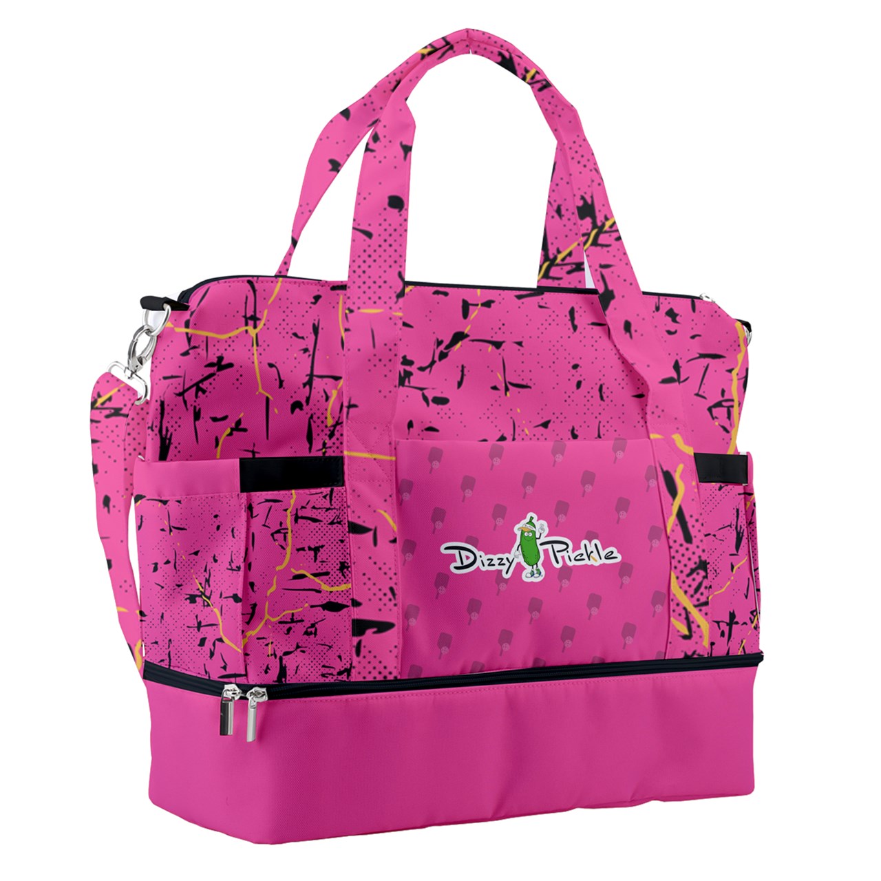 Dizzy Pickle Lynne Pink Pickleball Sports Court Shoulder Bag with Shoe Compartment