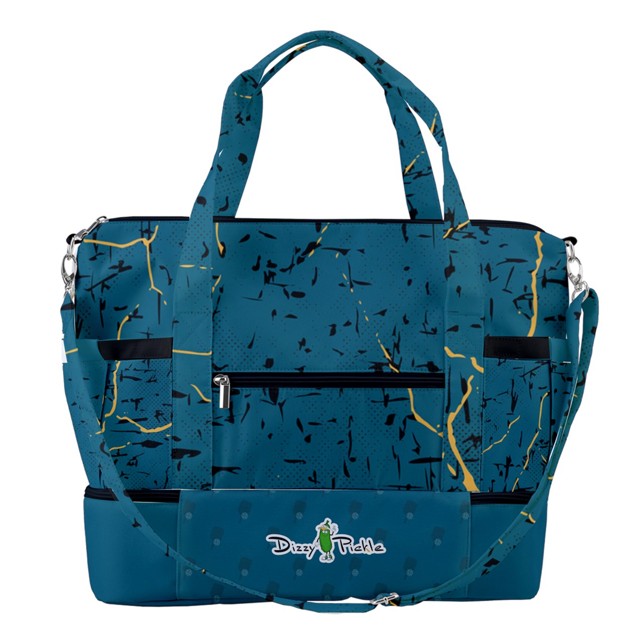 Dizzy Pickle Lynne Turquoise Pickleball Sports Court Shoulder Bag with Shoe Compartment