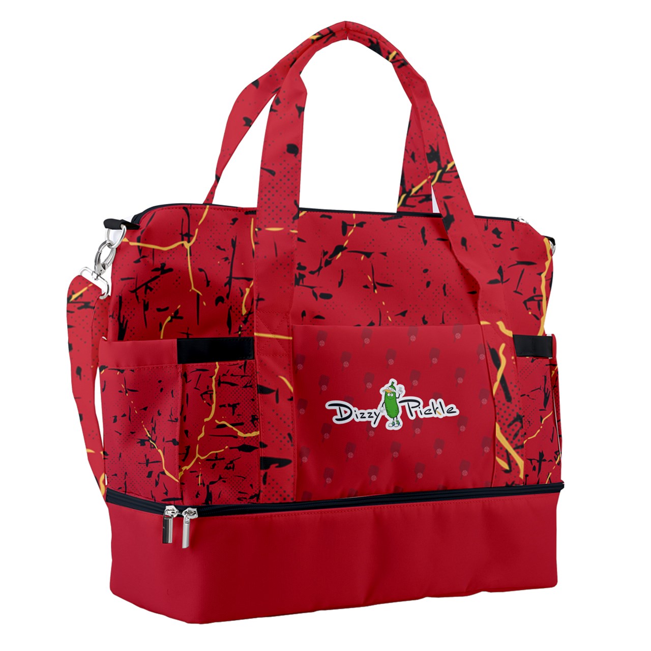 Dizzy Pickle Lynne Red Pickleball Sports Court Shoulder Bag with Shoe Compartment