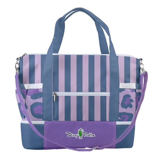 Dizzy Pickle Laura Stripes Pickleball Sports Court Shoulder Bag with Shoe Compartment