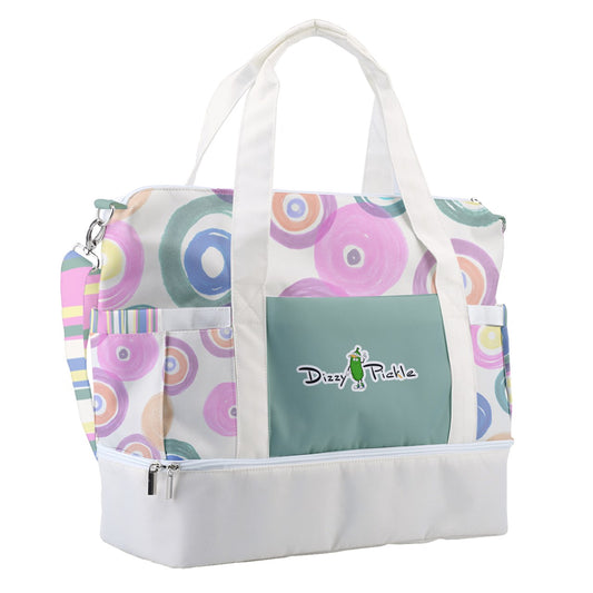 Dizzy Pickle Jessie Circle Pickleball Sports Court Shoulder Bag with Shoe Compartment