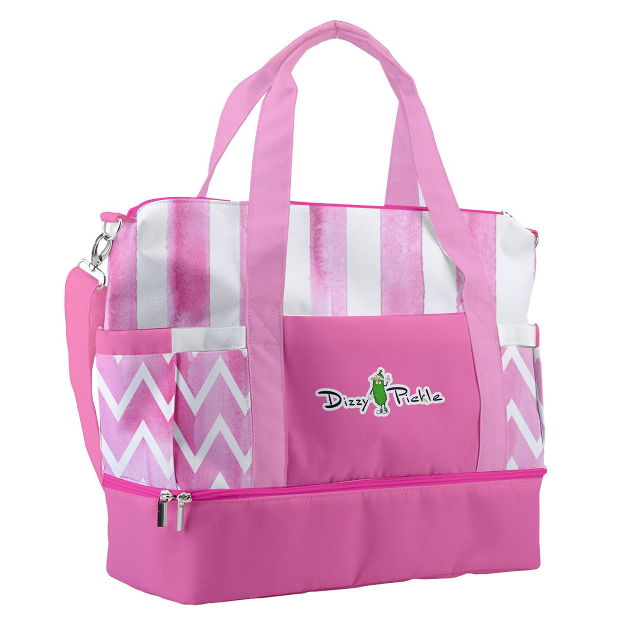 Dizzy Pickle Avery Zig Zag Stripes Pickleball Sports Court Shoulder Bag with Shoe Compartment