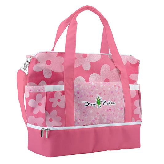 Dizzy Pickle Adleigh Blooms Pickleball Sports Court Shoulder Bag with Shoe Compartment