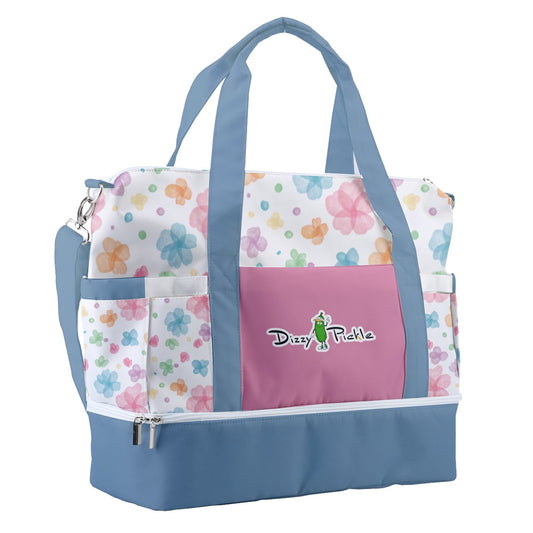 Dizzy Pickle Grace Blue_Pink Pickleball Sports Court Shoulder Bag with Shoe Compartment