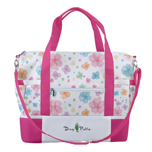 Dizzy Pickle Grace Hot Pink_White Pickleball Sports Court Shoulder Bag with Shoe Compartment