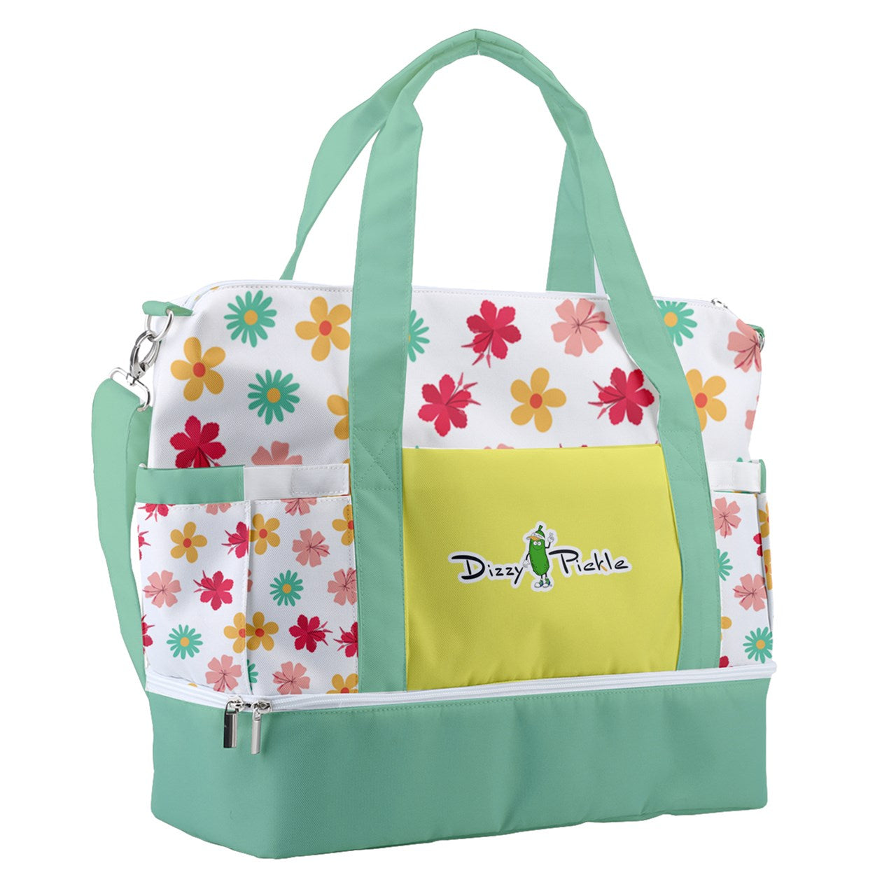 Dizzy Pickle Hannah Flowers Pickleball Sports Court Shoulder Bag with Shoe Compartment