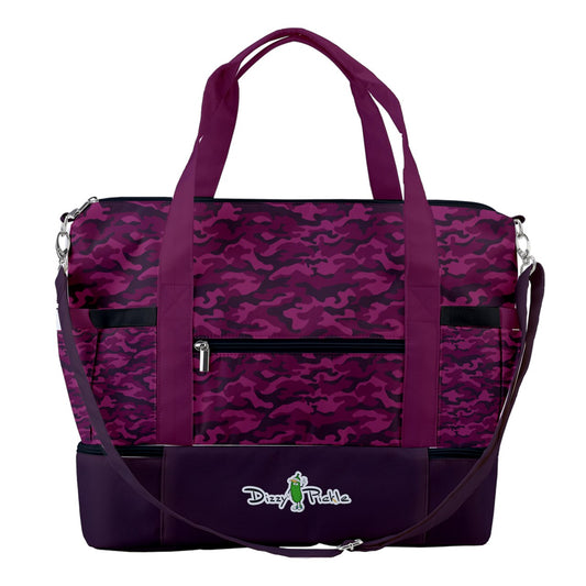 Dizzy Pickle Jan Wine_Pink Pickleball Sports Court Shoulder Bag with Shoe Compartment