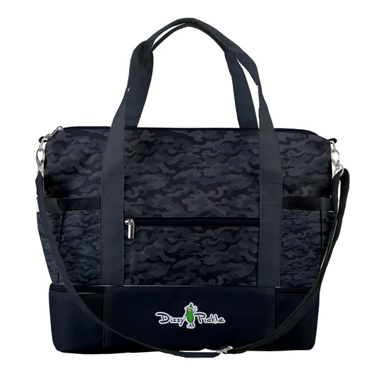 Dizzy Pickle Jan Black_Gray Pickleball Sports Court Shoulder Bag with Shoe Compartment