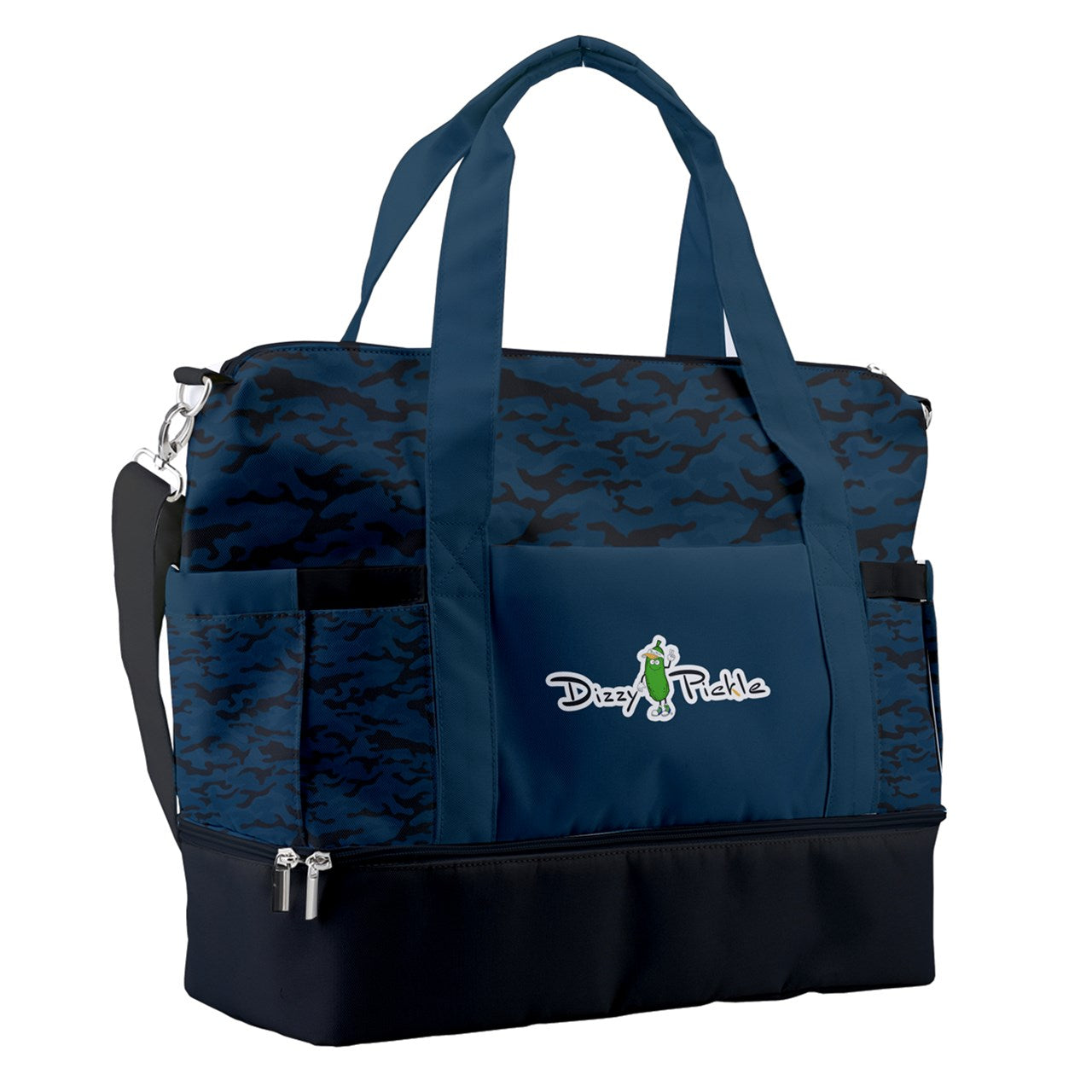 Dizzy Pickle Jan Black_Blue Pickleball Sports Court Shoulder Bag with Shoe Compartment