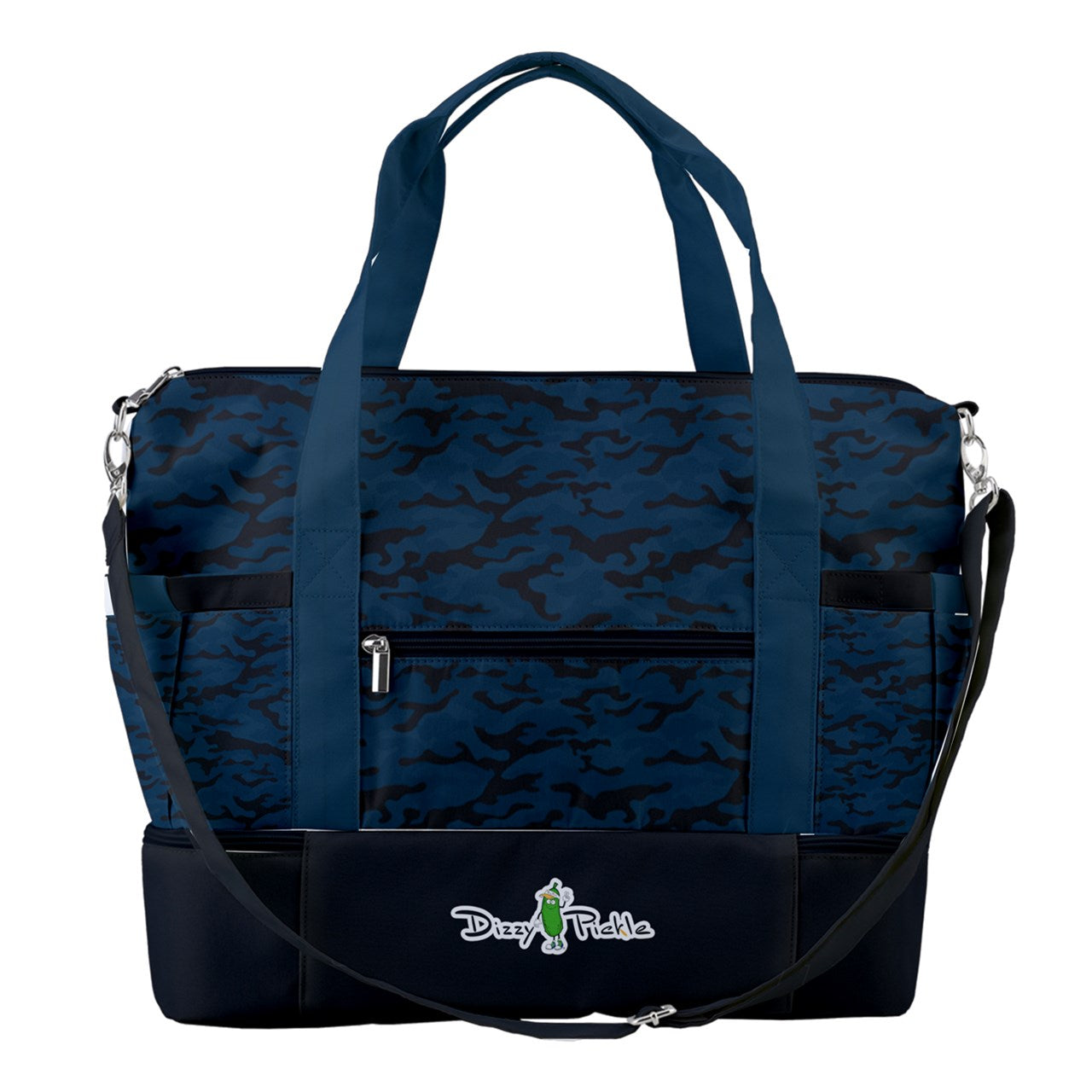 Dizzy Pickle Jan Black_Blue Pickleball Sports Court Shoulder Bag with Shoe Compartment