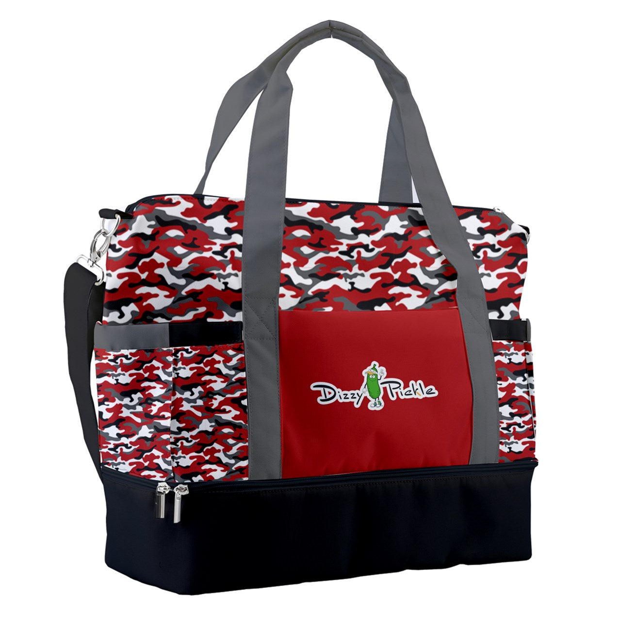 Dizzy Pickle Jan Red Pickleball Sports Court Shoulder Bag with Shoe Compartment