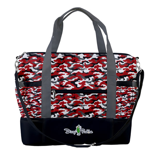 Dizzy Pickle Jan Red Pickleball Sports Court Shoulder Bag with Shoe Compartment