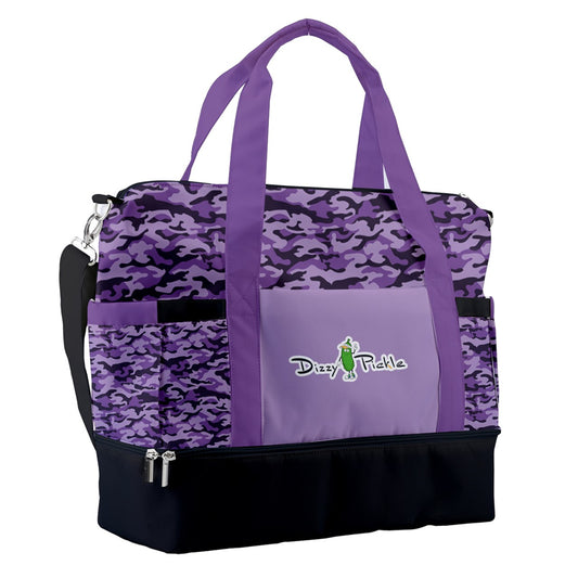 Dizzy Pickle Jan Purple Pickleball Sports Court Shoulder Bag with Shoe Compartment