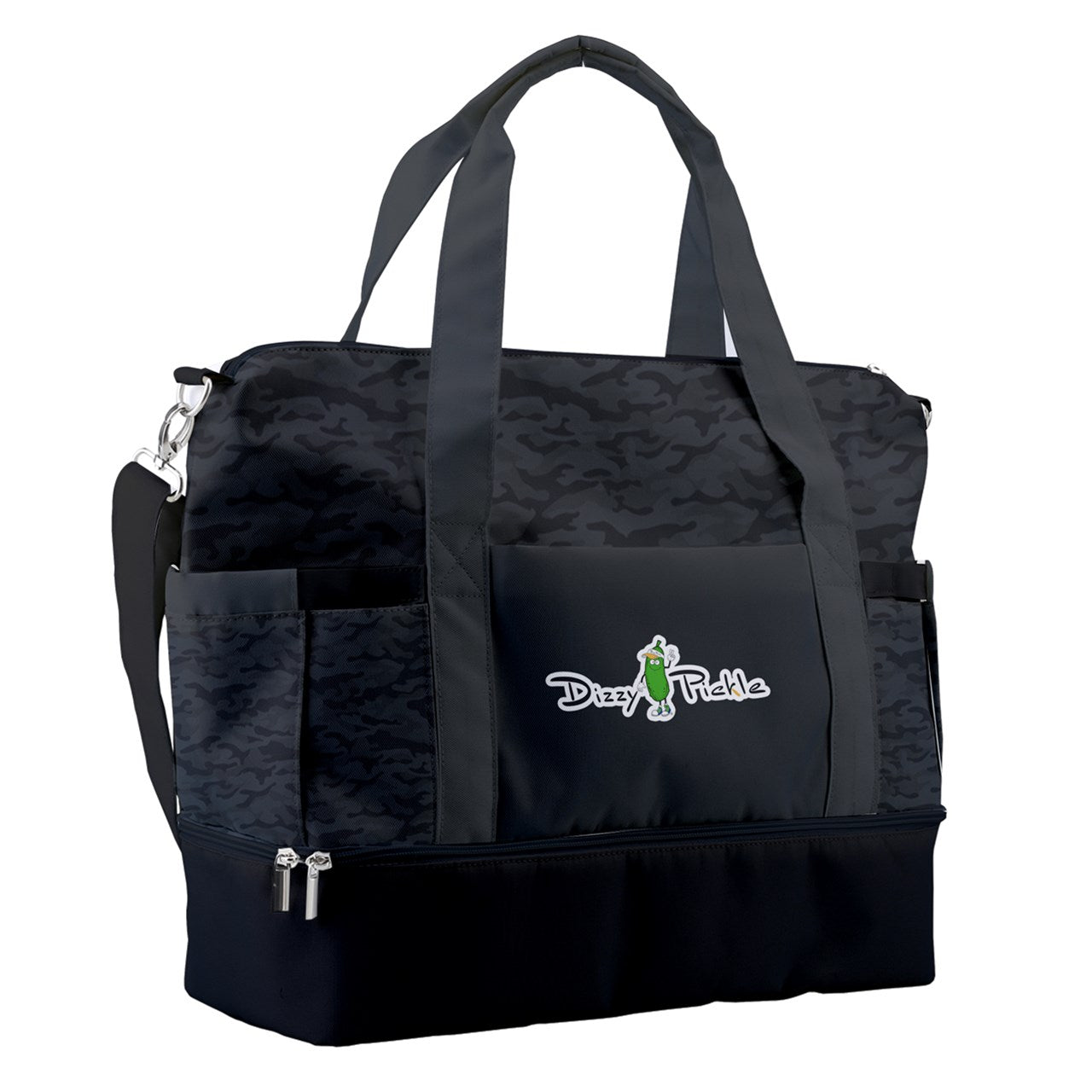 Dizzy Pickle Jan Black_Midnight Pickleball Sports Court Shoulder Bag with Shoe Compartment