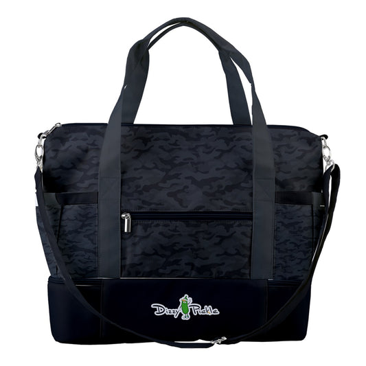 Dizzy Pickle Jan Black_Midnight Pickleball Sports Court Shoulder Bag with Shoe Compartment