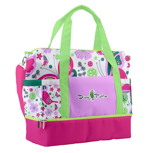 Dizzy Pickle Penny PG Butterflies Pickleball Sports Court Shoulder Bag with Shoe Compartment