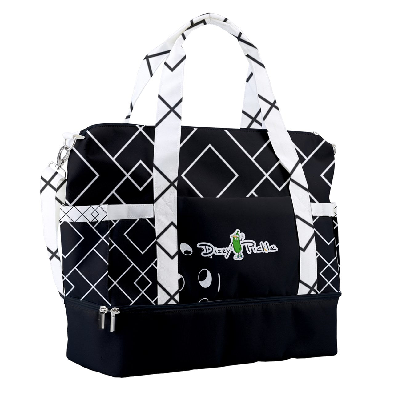 Dizzy Pickle Lisa BW Pickleball Sports Court Shoulder Bag with Shoe Compartment