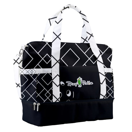 Dizzy Pickle Lisa BW Pickleball Sports Court Shoulder Bag with Shoe Compartment