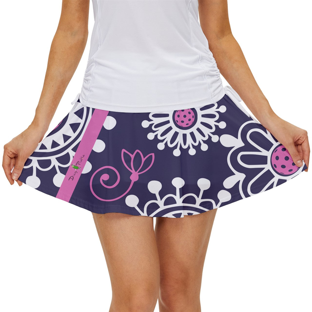 Dizzy Pickle Coming Up Daisies PP Women's Pickleball Court Skorts with Inner Shorts