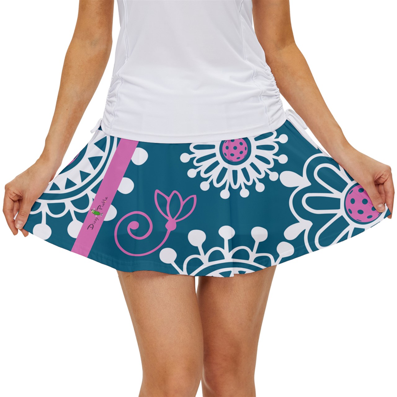 Dizzy Pickle Coming Up Daisies TP Women's Pickleball Court Skorts with Inner Shorts