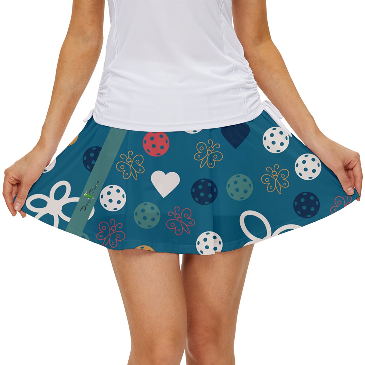 Dizzy Pickle Penny Blues 15" Women's Pickleball Court Skorts with Inner Shorts