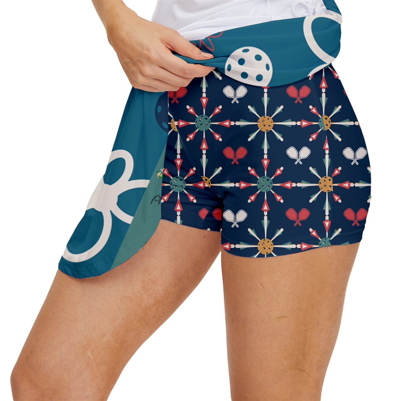 Dizzy Pickle Penny Blues 15" Women's Pickleball Court Skorts with Inner Shorts