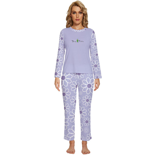 Dizzy Pickle Sophie Blooms Women's Pickleball Long Sleeve Lightweight Cropped Pajamas Set