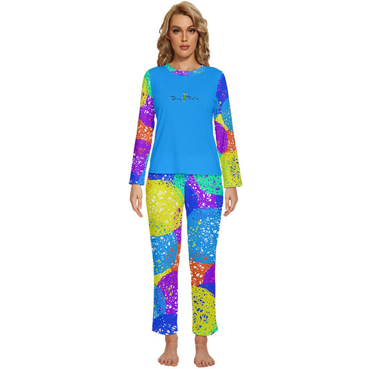 Dizzy Pickle Sharon Women's Pickleball Long Sleeve Lightweight Cropped Pajamas Set