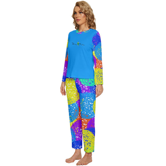 Dizzy Pickle Sharon Women's Pickleball Long Sleeve Lightweight Cropped Pajamas Set