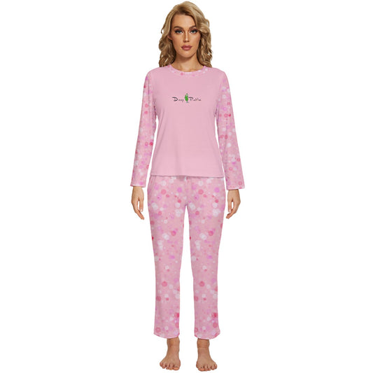 Dizzy Pickle Adleigh Bubbles Women's Pickleball Long Sleeve Lightweight Cropped Pajamas Set