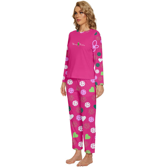 Dizzy Pickle Penny PG Women's Pickleball Long Sleeve Lightweight Cropped Pajamas Set