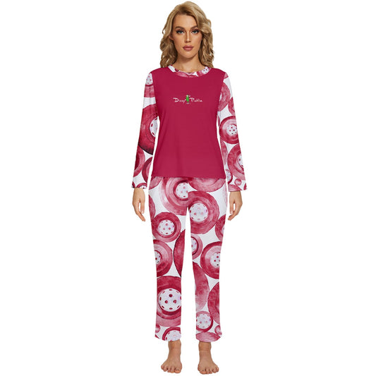 Dizzy Pickle Heidi RW Women's Pickleball Long Sleeve Lightweight Cropped Pajamas Set