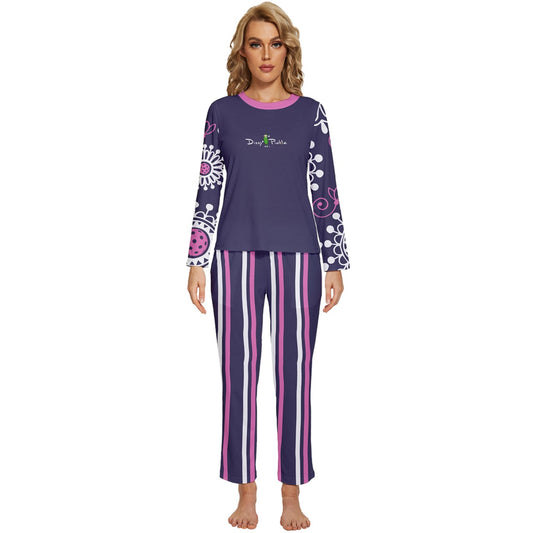 Dizzy Pickle Coming Up Daisies PP Women's Pickleball Long Sleeve Lightweight Cropped Pajamas Set