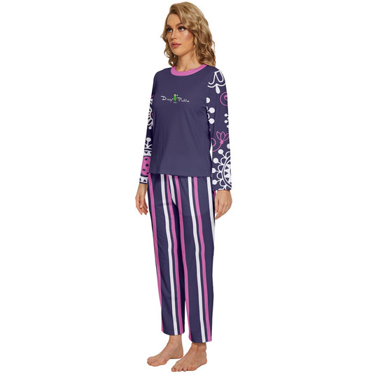 Dizzy Pickle Coming Up Daisies PP Women's Pickleball Long Sleeve Lightweight Cropped Pajamas Set