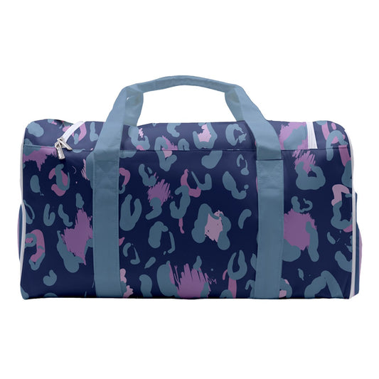 Dizzy Pickle Laura Dark Teal Animal Print Pickleball Sports Gym Duffle Bag with Shoe Compartment