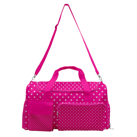 Dizzy Pickle Avery Polka Dots Pickleball Sports Gym Duffle Bag with Shoe Compartment