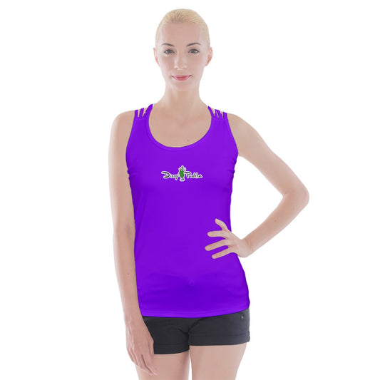 Dizzy Pickle Sharon Solid Purple Women's Pickleball Criss Cross Back Tank Top