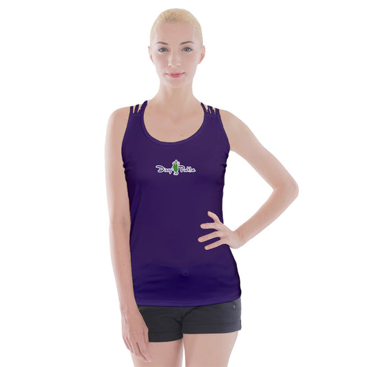 Dizzy Pickle Lynne Purple Solid Women's Pickleball Criss Cross Back Tank Top