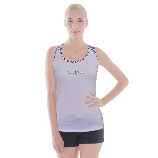 Dizzy Pickle Shelley (Deep White) Solid Deep White Women's Pickleball Criss Cross Back Tank Top