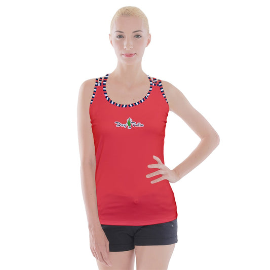 Dizzy Pickle Van Solid Coral Women's Pickleball Criss Cross Back Tank Top