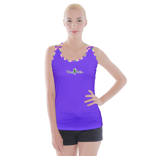 Dizzy Pickle Theresa Solid Purple Women's Pickleball Criss Cross Back Tank Top