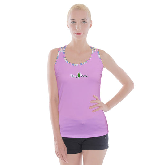 Dizzy Pickle Jessie Solid Pink Women's Pickleball Criss Cross Back Tank Top