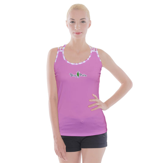 Dizzy Pickle Avery Solid Soft Pink Women's Pickleball Criss Cross Back Tank Top