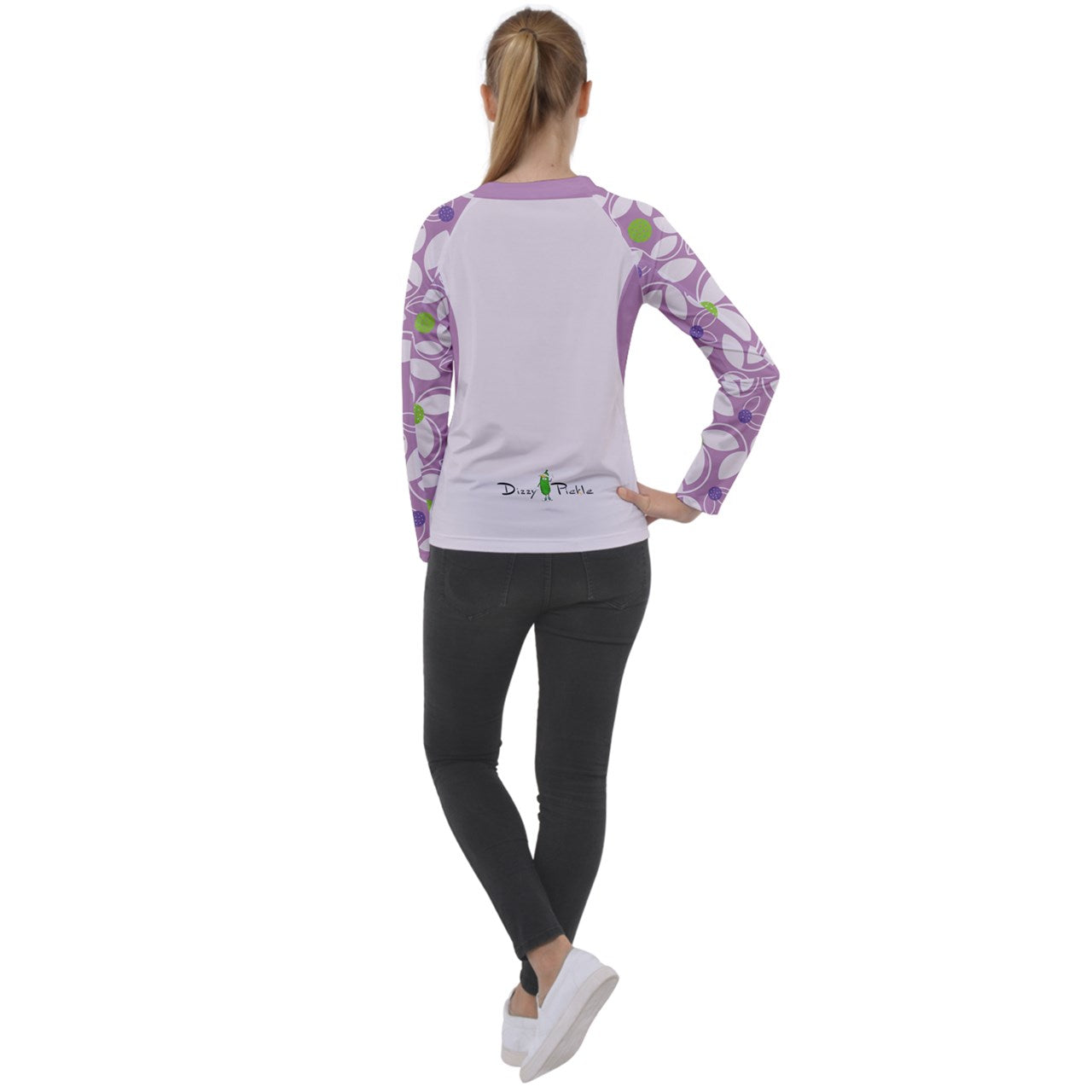 Dizzy Pickle Beth Lavender Women's Pickleball Sports Long Sleeve Raglan Tee