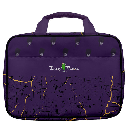 Dizzy Pickle Lynne Purple Women's Pickleball Travel Toiletry Bag with Hanging Hook